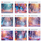 Ultimate Candy Corn Forest Background Bundle