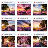 Ultimate Lavender Paths Background Bundle