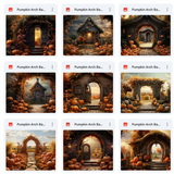 Ultimate Pumpkin Arches Background Bundle