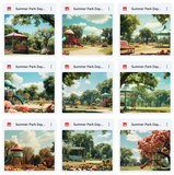 Ultimate Summer Park Days Background Bundle
