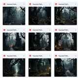 Ultimate Haunted Path Background Bundle