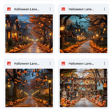 Ultimate Halloween Lane Background Bundle