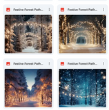 Ultimate Festive Forest Path Background Bundle