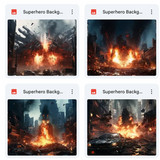 Super Hero Background & Subject Asset Pack