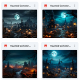 Ultimate Haunted Cemetery Background Bundle