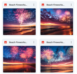 Ultimate Beach Fireworks Background Bundle