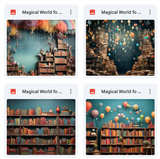 Ultimate Magical World of Books Background Bundle