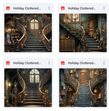 Ultimate Holiday Cluttered Stairs Background Bundle