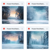 Ultimate Frozen Pond Background Bundle