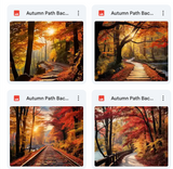 Ultimate Autumn Path Background Bundle