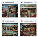 Ultimate Vintage Holiday Studio Background Bundle