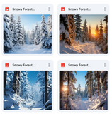 Ultimate Snowy Forest Background Bundle