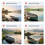 Ultimate Spring Canoe Background Bundle