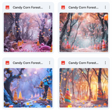 Ultimate Candy Corn Forest Background Bundle