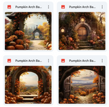 Ultimate Pumpkin Arches Background Bundle