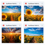 Ultimate Sunflower Path Background Bundle