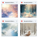 Ultimate Wonderful Winter Path Background Bundle