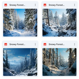 Ultimate Snowy Forest Background Bundle