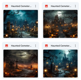 Ultimate Haunted Cemetery Background Bundle