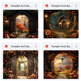 Ultimate Pumpkin Arches Background Bundle