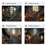 Ultimate Holiday Cluttered Stairs Background Bundle