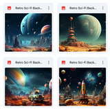 Ultimate Retro Sci-Fi Background Bundle