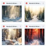 Ultimate Wonderful Winter Path Background Bundle