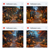 Ultimate Halloween Lane Background Bundle