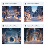 Ultimate Festive Forest Path Background Bundle