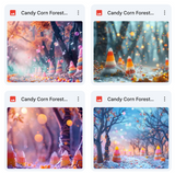 Ultimate Candy Corn Forest Background Bundle
