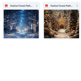 Ultimate Festive Forest Path Background Bundle