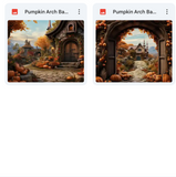 Ultimate Pumpkin Arches Background Bundle