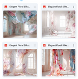 Elegant Floral Silks Background Bundle