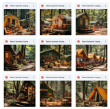Ultimate Retro Summer Camp Background Bundle
