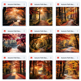 Ultimate Autumn Path Background Bundle