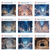 Ultimate Festive Forest Path Background Bundle