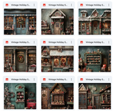 Ultimate Vintage Holiday Studio Background Bundle