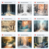 Ultimate Wonderful Winter Path Background Bundle