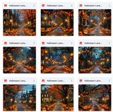 Ultimate Halloween Lane Background Bundle