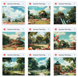 Ultimate Summer Park Days Background Bundle