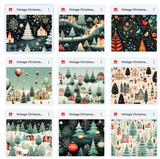 Ultimate Vintage Christmas Wrapping Paper Texture Bundle