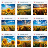 Ultimate Sunflower Path Background Bundle