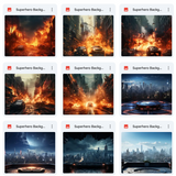 Super Hero Background & Subject Asset Pack