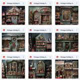 Ultimate Vintage Holiday Studio Background Bundle