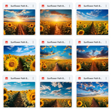 Ultimate Sunflower Path Background Bundle