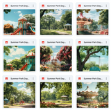 Ultimate Summer Park Days Background Bundle