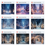 Ultimate Festive Forest Path Background Bundle