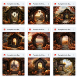 Ultimate Pumpkin Arches Background Bundle