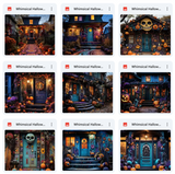 Ultimate Whimsical Halloween House Background Bundle