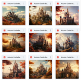Ultimate Autumn Castle Background Bundle